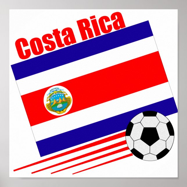 Póster Equipo de fútbol de Costa Rica (Frente)