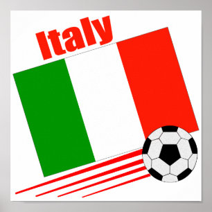 Póster Equipo de fútbol de Italia