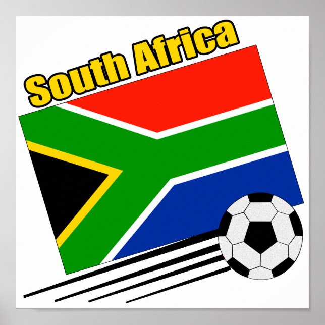 Póster Equipo de fútbol de Sudáfrica (Frente)