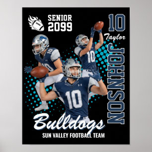 Póster Equipo de Fútbol Foto Personalizada Noche de Veter