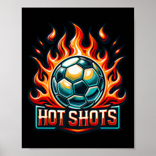 Póster Equipo de fútbol Hot Shots