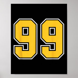 Póster Equipo de fútbol número 99 Hombres de Jersey Unifo