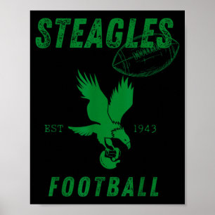 Póster Equipo de fútbol Steagles Est 1943 Phil Phit Combi