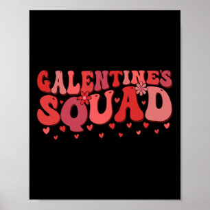Póster Equipo de Galentines Gang San Valentín Divertido G