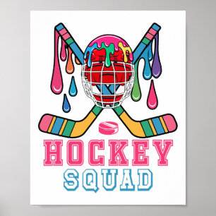 Póster Equipo de hockey Equipos Jugador Traje Colorido D