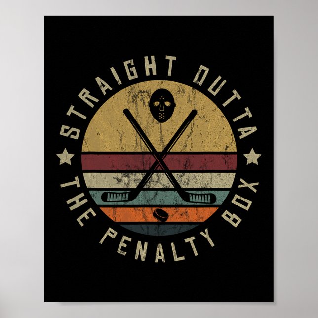 Póster Equipo de hockey sobre hielo portero disco máscara (Frente)