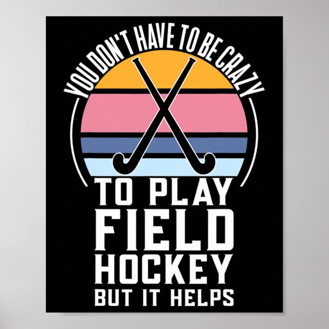Póster Equipo de hockey sobre hierba divertida cita para  (Frente)