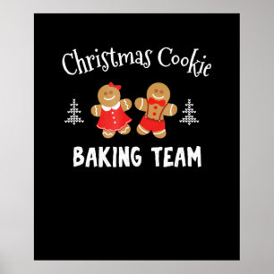 Póster Equipo de hornear galletas de navidades hombre d