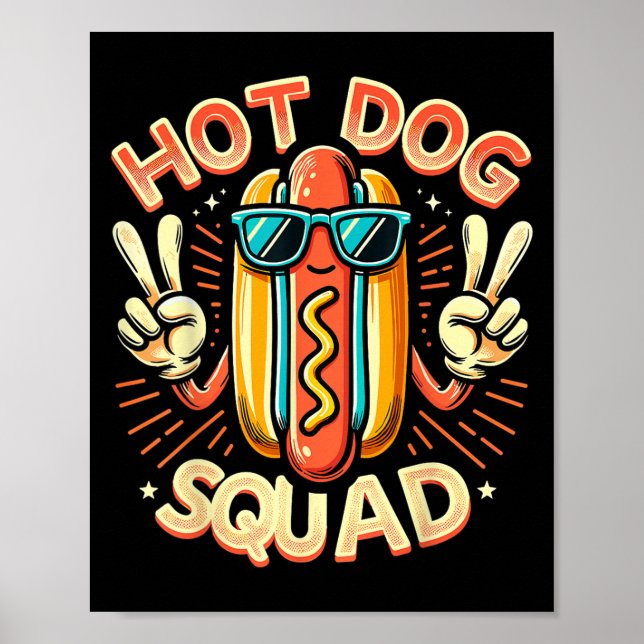 Póster Equipo de Hotdog de la brigada de perros calientes (Frente)