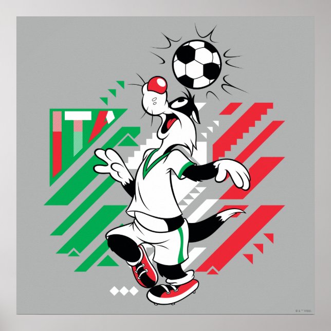 Póster Equipo de Italia de fútbol gráfico de SYLVESTER™ (Frente)