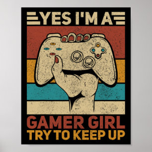 Póster Equipo de juegos de chica Videojuegos Chicas Equip