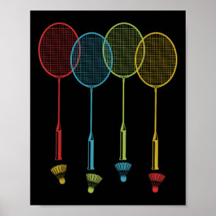 Póster Equipo de jugador de bádminton Entrenador de volei