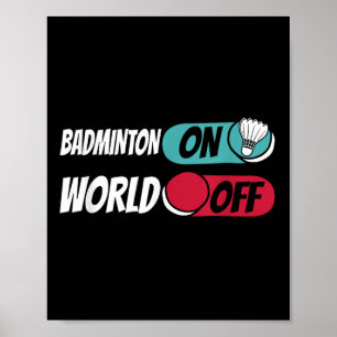 Póster Equipo de jugador de bádminton Lanzadera de bádmin