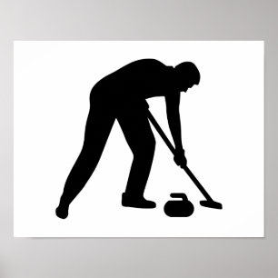 Póster Equipo de jugador de curling