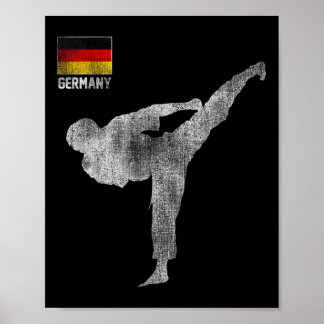 Póster Equipo de Karate Artes Marciales Mma Patada Aleman
