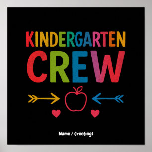 Póster Equipo de Kinder Divertido Jardín de Infantes Dive