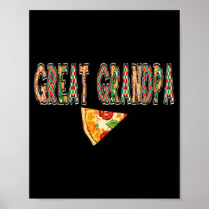 Póster Equipo de la familia del cumpleaños de la pizza de