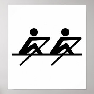 Póster Equipo de la paleta del Rowing