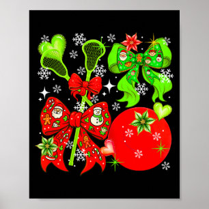 Póster Equipo de Lacrosse Navidad Jugador Equipo Colorido