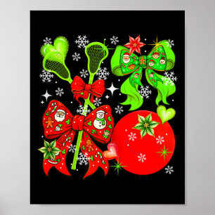 Póster Equipo de Lacrosse Navidad Jugador Equipo Colorido