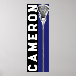 Póster Equipo de Lacrosse Personalizado Azul