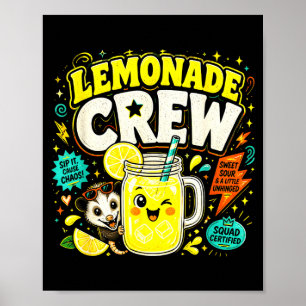 Póster Equipo de limonada divertido niños lindos puesto d