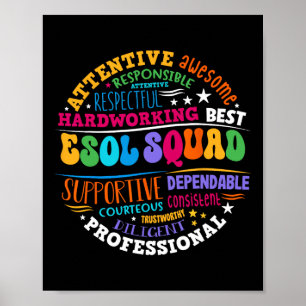 Póster Equipo de maestros y estudiantes de Esol Squad reg