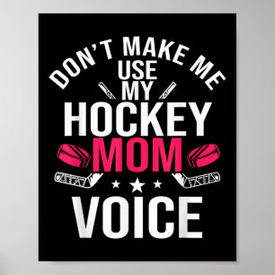 Póster Equipo de mamá de hockey Jugadora Día de la Madre