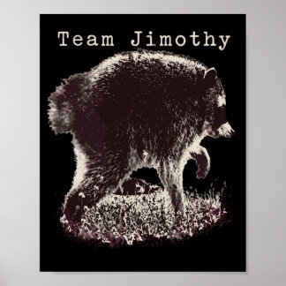 Póster Equipo de Mapache Divertido de la Basura Jimothy p