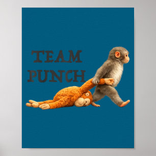 Póster Equipo de mono bebé puño divertido mono meme Mono