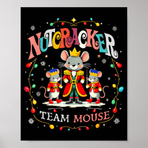 Póster Equipo de mujeres ratón de cascanueces de Navidad 
