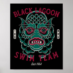 Póster Equipo de natación Black Lagoon - Tatto tradiciona