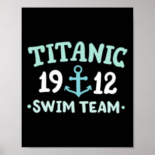 Póster Equipo de natación del Titanic 1912 Barco de cruce