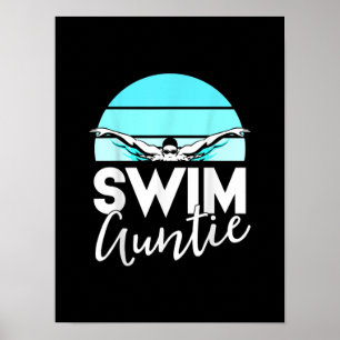 Póster Equipo De Natación Tía Tía Nefew Regalo De Bañera