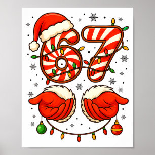 Póster Equipo de Navidad 6-7 Divertido 67 Seis Siete Meme