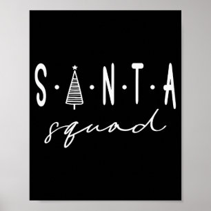 Póster Equipo de Navidad de Santa Squad Equipo de Santa F