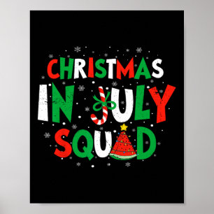 Póster Equipo de Navidad en Julio Divertido Verano Vacaci