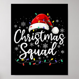 Póster Equipo de Navidad Grupo Familiar Ropa de Navidad a
