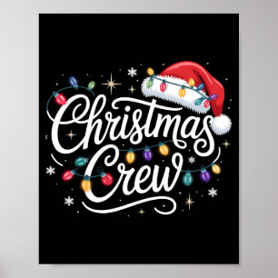 Póster Equipo de Navidad Luces de Navidad Pijamas Familia