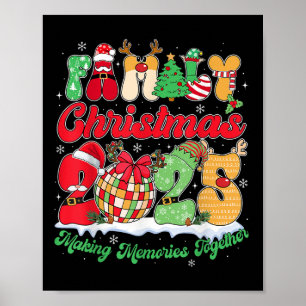 Póster Equipo de Navidades 2025 Santa Elf Squad Matchin