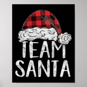 Póster Equipo de Navidades de Santa  Disfraces Familia Ma