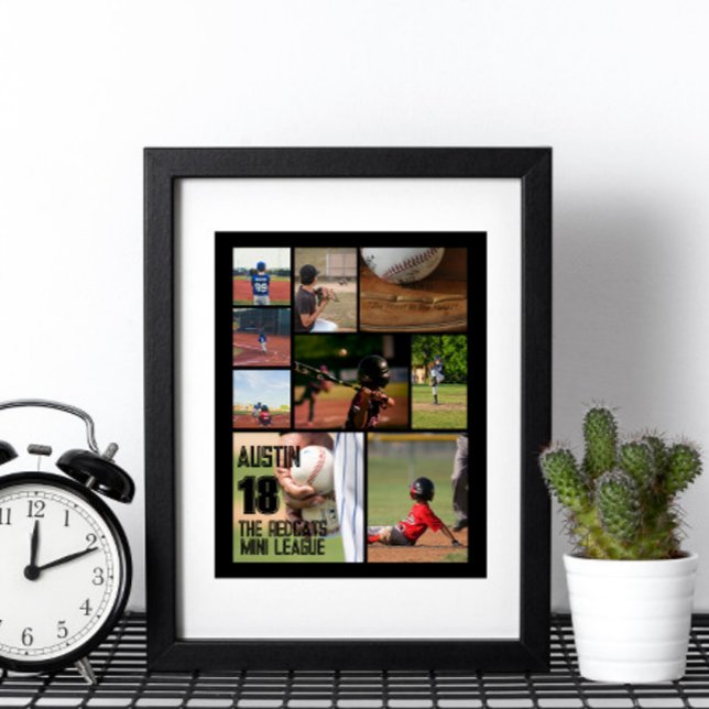 Póster Equipo de nombre de Collage de fotos de Softball p (Subido por el creador)