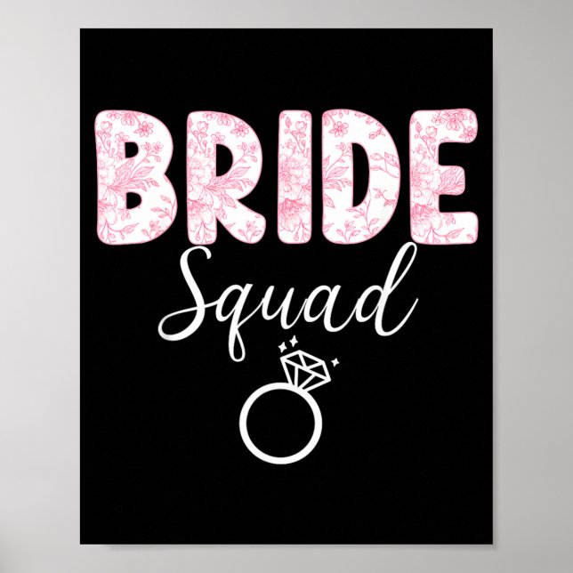 Póster Equipo de Novia Despedida de Soltera Coquette Bow (Frente)