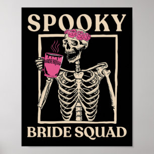 Póster Equipo de Novia Espeluznante Esqueleto Halloween D