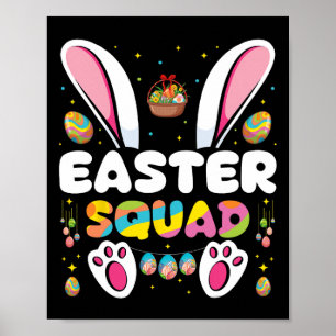 Póster Equipo de Pascua Caza de Huevos Conejo Grupo Empar