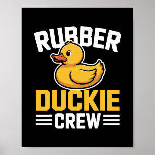 Póster Equipo de patito de goma divertido pato animal lin