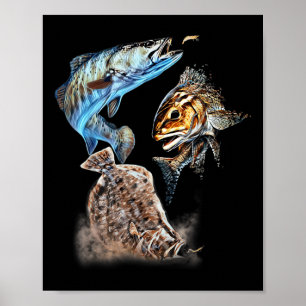 Póster Equipo de pesca Texas Slam para hombres, mujeres y