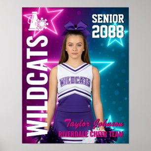 Póster Equipo de Porristas Senior Foto Personalizada de P