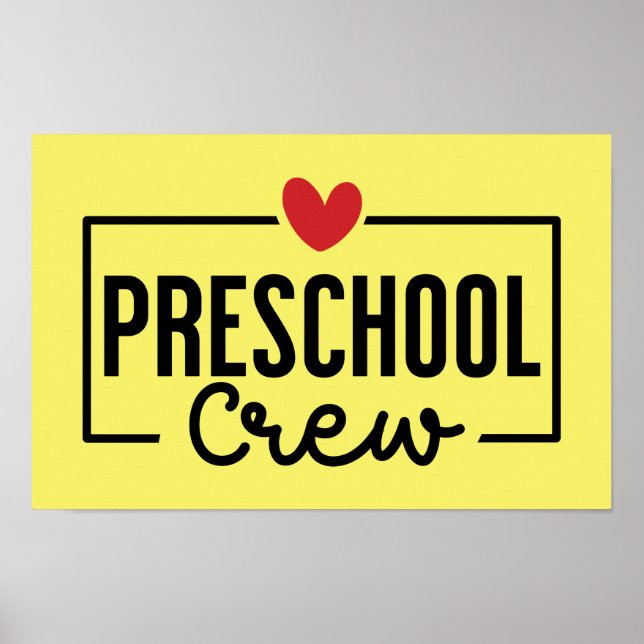 Póster Equipo de preescolar (Frente)