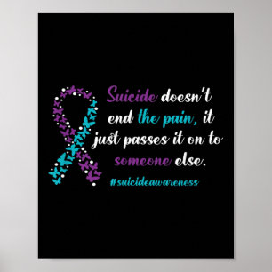 Póster Equipo de prevención del suicidio y amplificador;